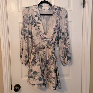 Zimmermann floral wrap dress